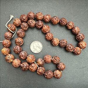 Vintage Hand Carved Wooden Beads Bundle
